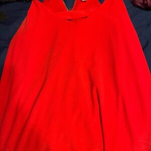 Vibrant Red Sleeveless Top